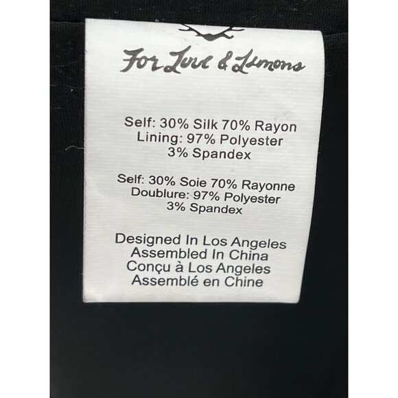 For Love and Lemons Collette Plunging V Black Velvet Dress Size XS - Picture 6 of 9